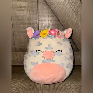 Squishmallow Rosie The Pig With Flower Headband Plush Stuffed Animal Toy 8"